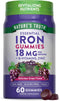 Natures Truth Iron Gummies, 60 Count, Vegan, Non-GMO, Gluten Free Supplement, with Zinc & B Vitamins, Grape Flavor