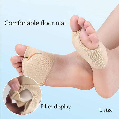 2 Pairs Ball of Foot Cushions - Soft Comfortable Metatarsal Sleeve Pads with Gel Pads for Foot Pain Relief for Women