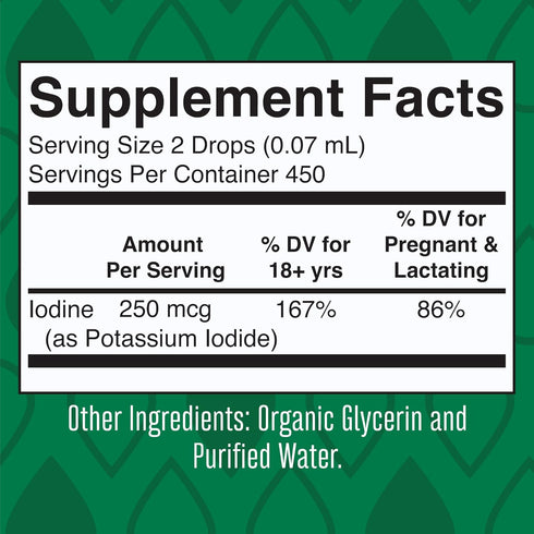 MaryRuth Organics Potassium Iodide - 1 Fl Oz, Iodine Drops, USDA Organic, Vegan, 1 Year Supply
