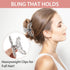 kilofly 3pc Vintage Crystal Hair Claw Clips, Long Thick Hair Metal Clamps