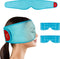 Comfytemp 2PCS Cooling Eye Mask, Reusable Gel Ice Pack for Puffiness, Dark Circles, Stress Relief, Blue