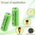 Yibatopow 8 Packs 2/3AAA 1.2v 200 Batteries,2/3 Ni-MH mah Rechargeable AAA Battery for Solar Lights,Outdoor Solar