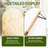 Lambswool Duster (2PCS) - 15.9 Inch Handheld Wooden Wool Duster for Cleaning Windows, Blinds, and Furniture