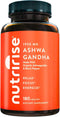 NutriRise Organic Ashwagandha Root Capsules 1950mg, 180 Count - Natural Stress, Mood, Thyroid & Immune Support