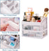 Toguma Cosmetic Storage Box, 3 Drawers and 1 Tray Makeup Organizer for Bathroom Dressing Table (White)