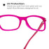 Readerest Blue Light Blocking Reading Glasses, Pink, 3.25 Magnification, Antiglare, UV Protection for Men and Women
