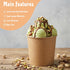 kenaeooe 100 12 oz Frozen Pcs Paper Ice Cream Cups, Disposable Leak-Resistant Dessert Bowls for Sundae, Yogurt, Soup