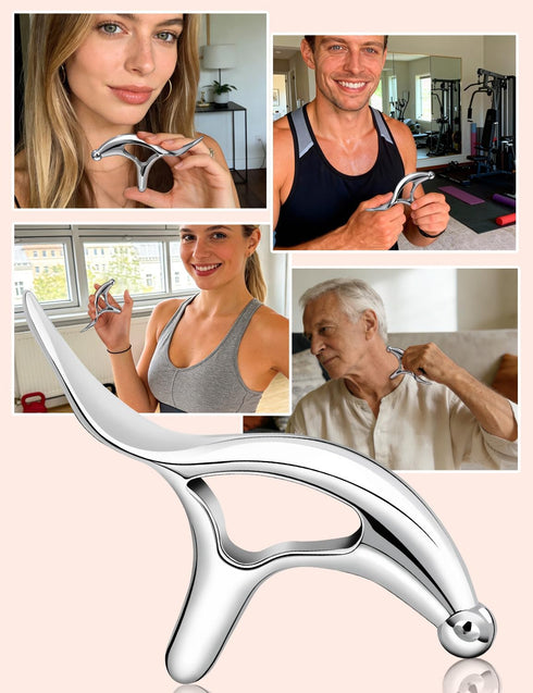 ideayard Stainless Steel Massage Tool for Trigger Point & Deep Tissue, Professional Gua Sha Scraper, Muscle Scraper