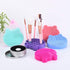 Silicon Makeup Brush Cleaner Mat with Drying Manual, Cosmetic Brush Cleaning Pad (Purple)
