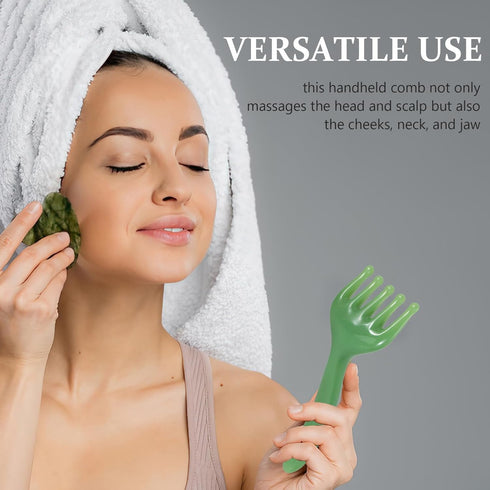 TOPPERFUN 2pcs Resin Scalp Massager Tool and Gua Sha Head Comb for Manual Scalp Scraping Head Spa Equipment for Stress