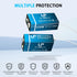 LP 9V Rechargeable Battery Pack, 2-Pack 800mAh Li-ion USB Battery with Micro USB Charging Port for Alarms, Toys,