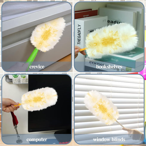 Vesici Duster Refills Compatible with Swiffer Dusters, 50 Pcs Bulk Disposable Replacement Thickened Duster Refills for