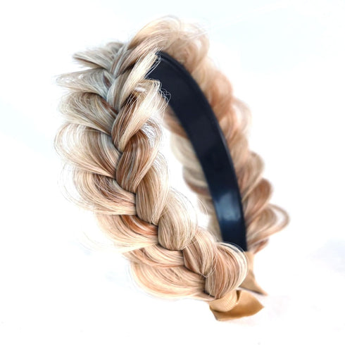 TOECWEGR Braided Headband, Wide Braid Messy Hair Hoop, Women Fashion Hair Accessories