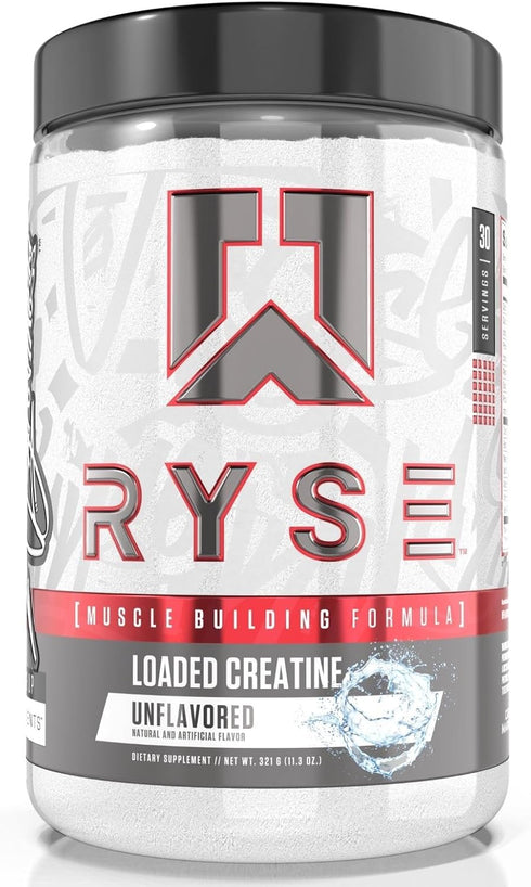 RYSE Up Supplements Loaded Creatine | Muscle Building Formula with 3 Forms of Creatine, Electrolytes & Betaine, 30