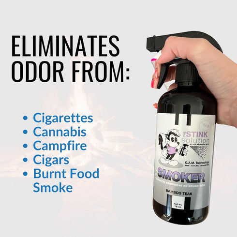 Smokers Odor Eliminating Spray - Removes Smoke Odors, Long-Lasting Odor Removal - Bamboo Teak and Sky Blue Scent