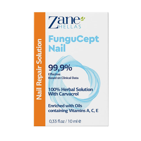 Zane Hellas FunguCept Nail Solution for Discolored, Thickened, Crumbled Nails, Visible Results in 4 Weeks 0.33 oz