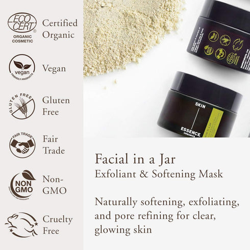 Skin Essence Organics Facial in a Jar, Exfoliant & Softening Mask, 50ml