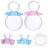 SILENRADAWN 24pcs Shower Candy Boxes Pacifier Shape Blue and Light Red Snack Containers Party Favors for Newborn