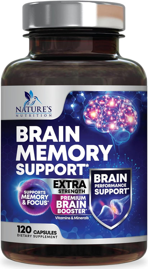 Nootropic Brain Supplements for Memory and Focus - 120 Capsules with 40 Nootropics & Vitamins for Clarity &