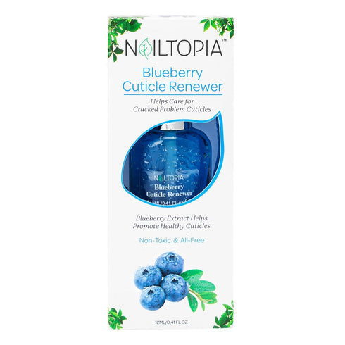 Nailtopia Blueberry Cuticle Renewer, Strengthening Moisturizing Treatment for Dry Skin and Nails