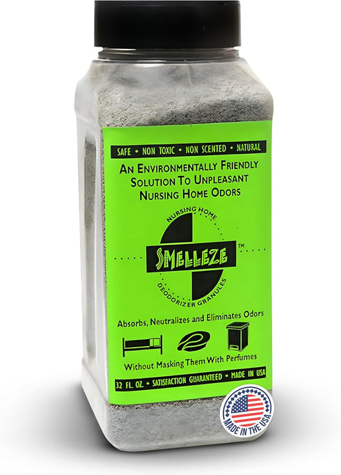 SMELLEZE Natural Elderly Odor Eliminator & Nursing Home Deodorizer - Works for Old Age, Sick, Urine, Feces Smell