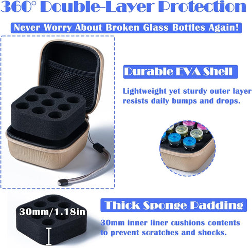 JFGLORIX 10ml U-100 (9 Insulin Fridge Holder Storage Case Insulin Vial Protector Holder peptide storage case fridge