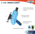 Unger Professional 2-in-1 Squeegee & Scrubber, 6” Window Cleaning Tool for Commercial & Residential Use