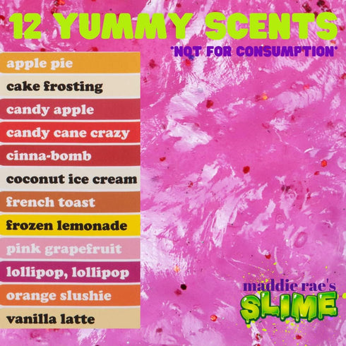 Maddie Rae's Yummy Scented Oils (12 Pack) - X Large 10ml Natural Food Fragrance Bottles for DIY Candle, Soap, Slime &