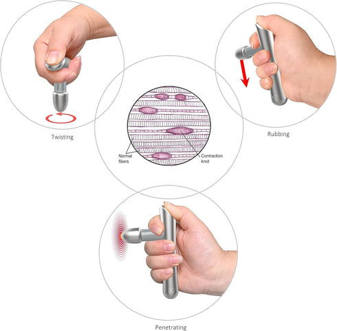 Heavy Duty Stainless Steel T-Bar Massage Tool for Myofascial & Reflexology Therapy