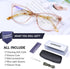 AQWANO Stylish Cat Eye Computer Reading Glasses for Women, Oversized Blue Light Block Eyeglasses (Champagne 1.0)