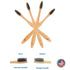 Set 4 rebEarth Bamboo Aesthetic Toothbrush Wood of | Ultra Soft Bristles | Black Charcoal Infused | American Brand |