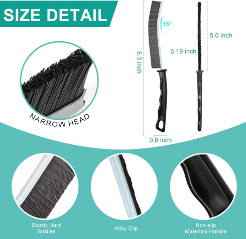 Slots(5pcs) Crevice Cleaning Brush,New Multifunctional Gap Cleaning Brush Tool,Thin Scrub Brush Hard-Bristled Gap Scrub
