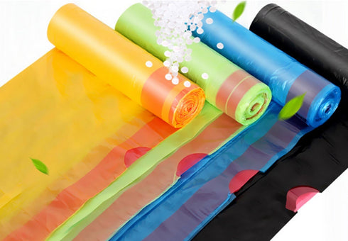 5 Gallon Drawstring Trash Bags, Colorful Small Waste Basket Bags, 4 Rolls / 60PCS for Home, Kitchen, Office