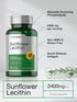 Horbaach Sunflower Lecithin 2400mg | 60 Softgel Capsules | Naturally Occurring Phospholipids, Non-GMO
