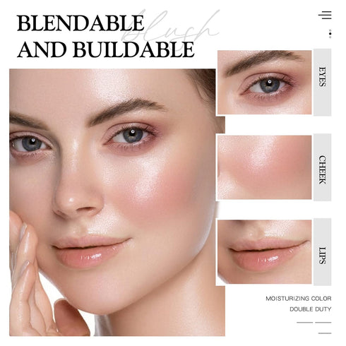 Mulit Glow Balm, Cream Blush for Cheeks, Hydrating Face Makeup, Lightweight & Blendable Color, 0.63 Oz (Dewy)