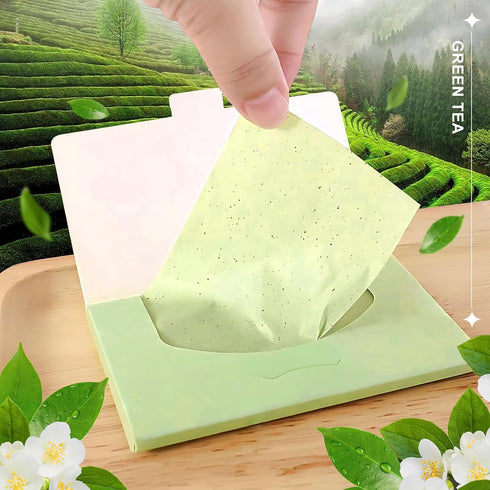 Teenitor Green Tea Blotting Paper, 800 Oil Absorbing Sheets for Oily Skin