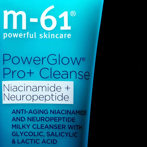 m-61 PowerGlow Pro+ Niacinamide+Neuropeptide Cleanse - Anti-aging Milky Cleanser with Exfoliators