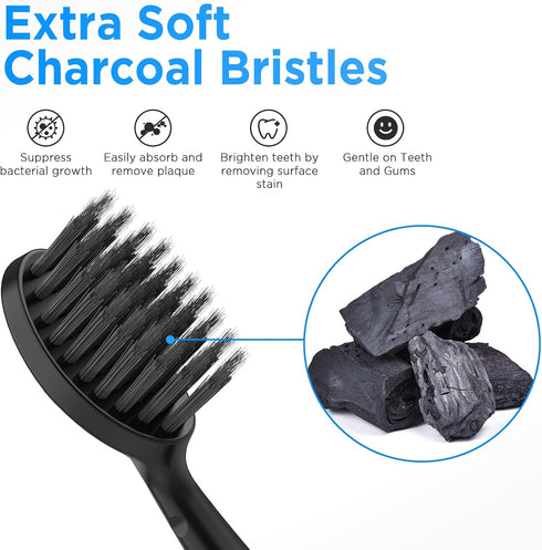 Replacement Toothbrush Heads with Covers for Burst, 5 Count in Black
