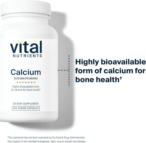 Vital Nutrients Calcium Citrate and Malate Complex 150mg | Vegan Supplement | 100 Capsules