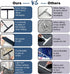 Silicone Rubber Blade & Hook Shower Window Squeegee - 11" Width for Bathroom Squeegee and Car Window