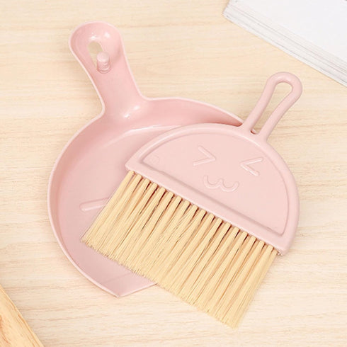 Mimdixy Set, Set Small Broom and Dustpan Mini Dustpan and Brush Broom with Combo Nesting Tiny Cleanings Tool for Desk