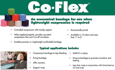 Andover CO-Flex 4"x5Yds Tan Flesh 3-Pack Cohesive Flexible Elastic Bandage, Self Adherent Wrap for Kids and Pets