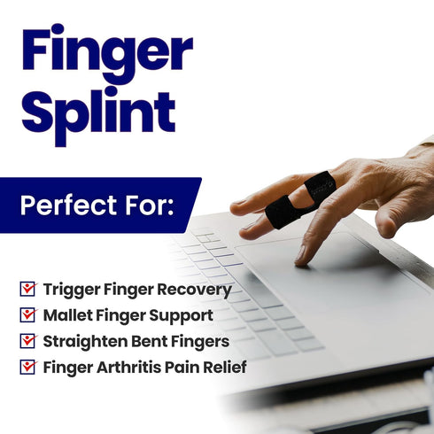 Trigger Finger Splint Finger Brace | Mallet Brace Straightener for Index Middle Ring Broken Pinky Fingers | Arthritis &