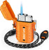 Torch Lighter, Waterproof, Windproof, Refillable Butane Gas Lighters for Camping, Grill, BBQ, Fireworks