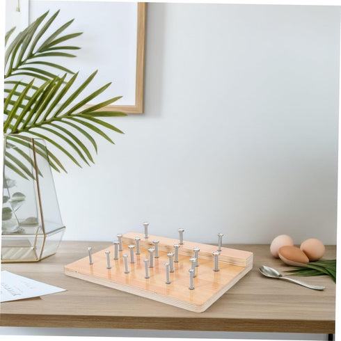 Wooden Finger Strengthening Pegboard for Enhanced Hand Flexibility - KOMBIUDA