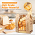 Kandishiex 100Pcs Packaging Packaging US Bread Bags Paper with Window Brown Paper Bread Bags Food Grade Bread Paper
