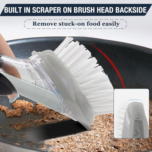 Dish Cleaning Soap Dispensing Brush Refills for OXO - 8 Pack Brush Head Replacement for Scrubber (Grey)