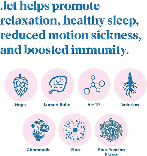 Sleep Specialist Created Two Step Jet Lag Relief, Relax in Flight, Energize on Arrival, Vegan Travel Essential