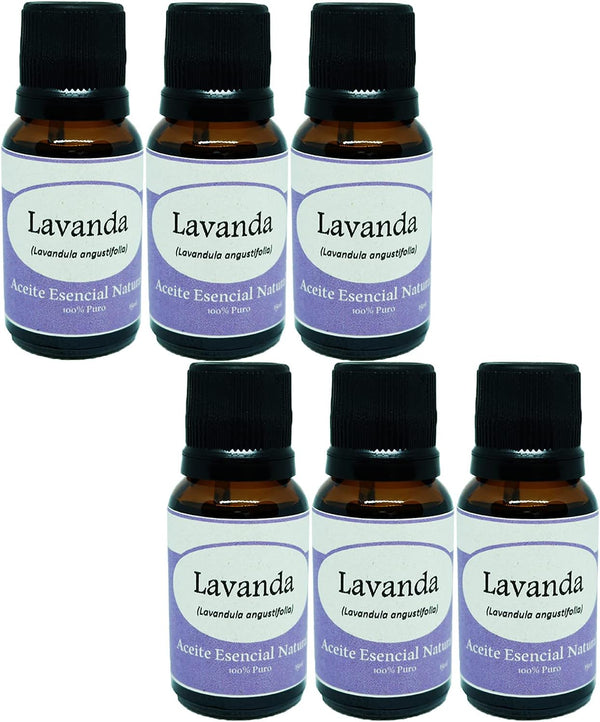 KRISAMEX Lavender Natural Essential Oils Diffuser Aromatherapy 6 Bottles Set CB