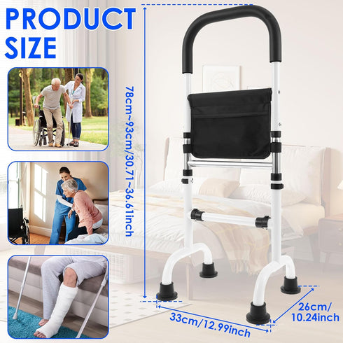 Tcwhniev Stand Assist, Mobility Standing Aid Rail, Adjustable Height Senior Mobility Standing Aid Rail, Nonslip Support